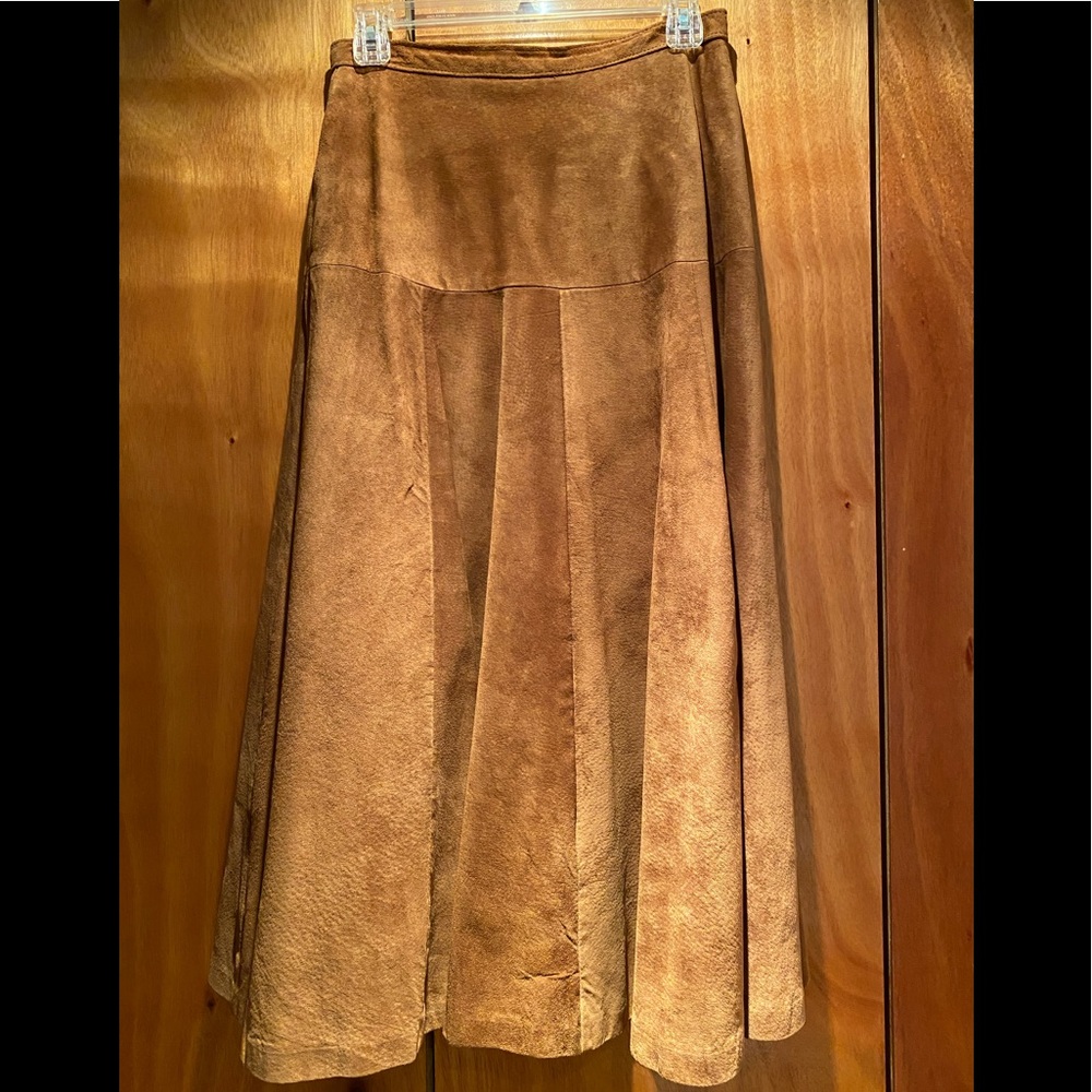 SALE 💸 Genuine Suede Leather Flared Skirt